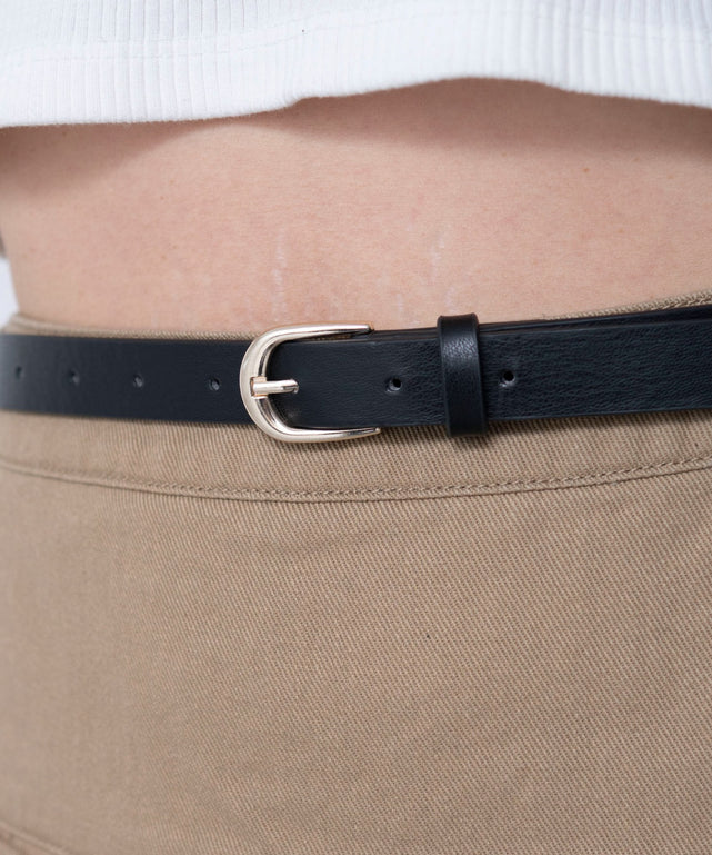 ベルト付きツイルプリーツスカパン