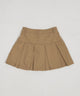ベルト付きツイルプリーツスカパン