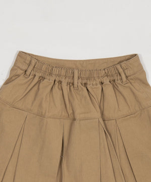 ベルト付きツイルプリーツスカパン