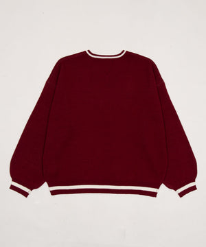 VネックグラフィックニットBIGプルオーバー