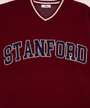 VネックグラフィックニットBIGプルオーバー