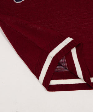 VネックグラフィックニットBIGプルオーバー