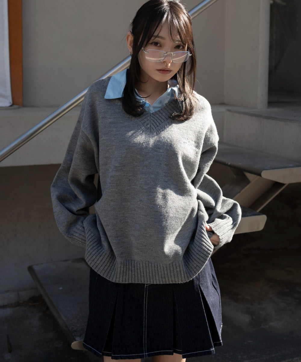 杢グレー　モデル：159cm F着用