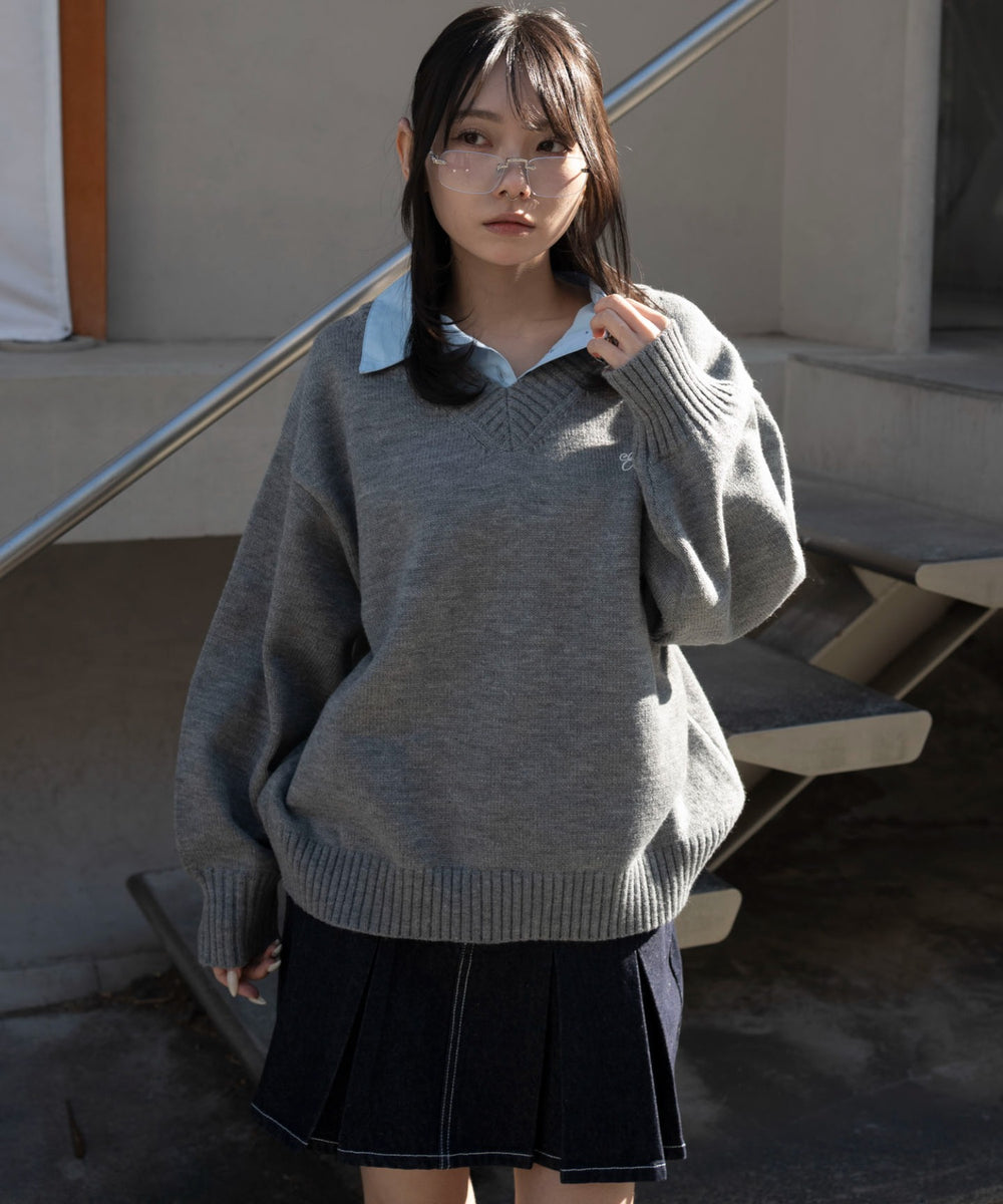 杢グレー　モデル：159cm F着用