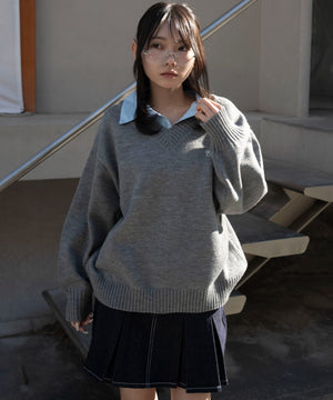 杢グレー　モデル：159cm F着用