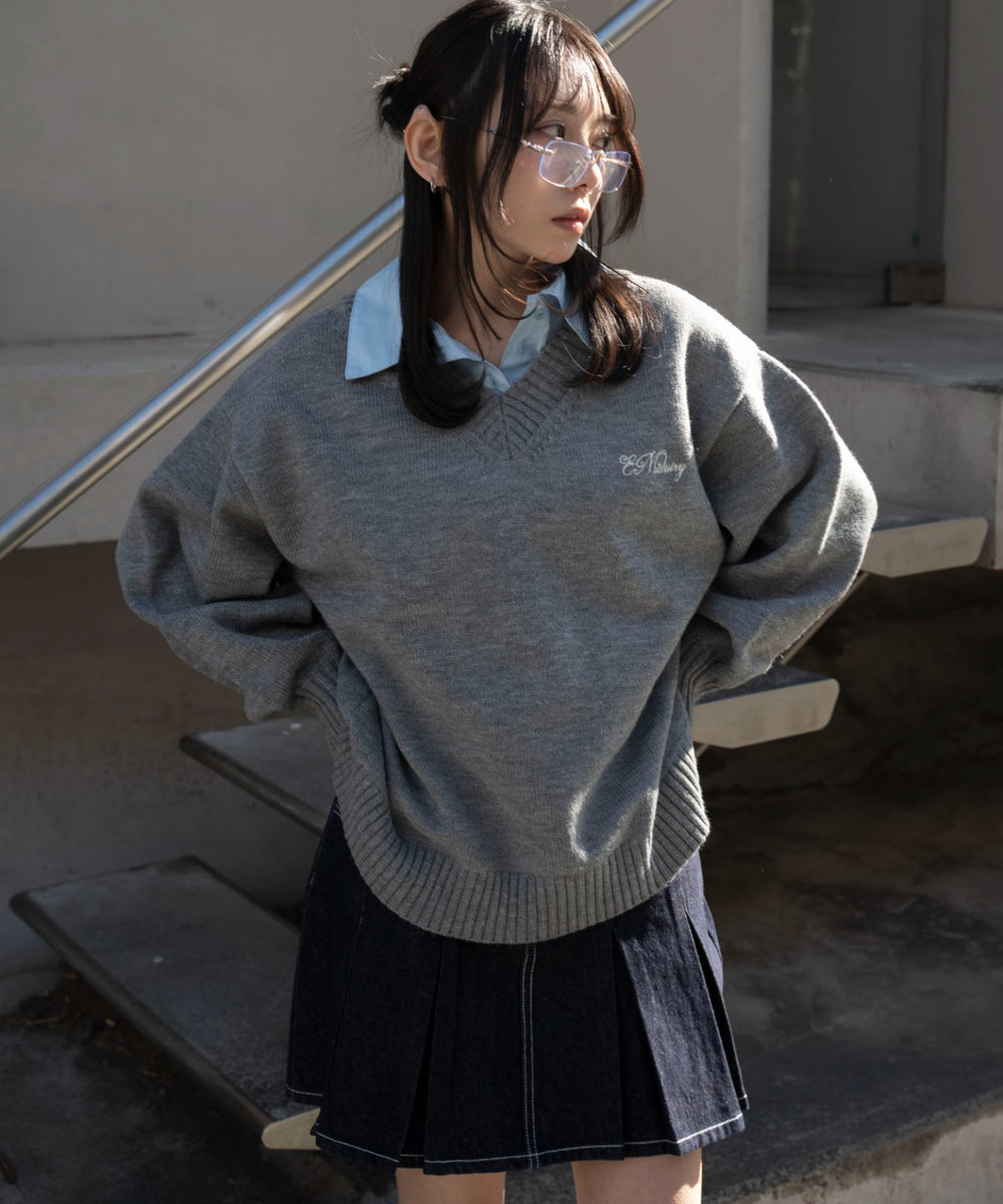 杢グレー　モデル：159cm F着用