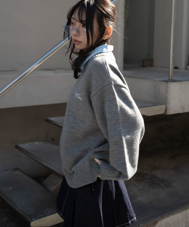 杢グレー　モデル：159cm F着用