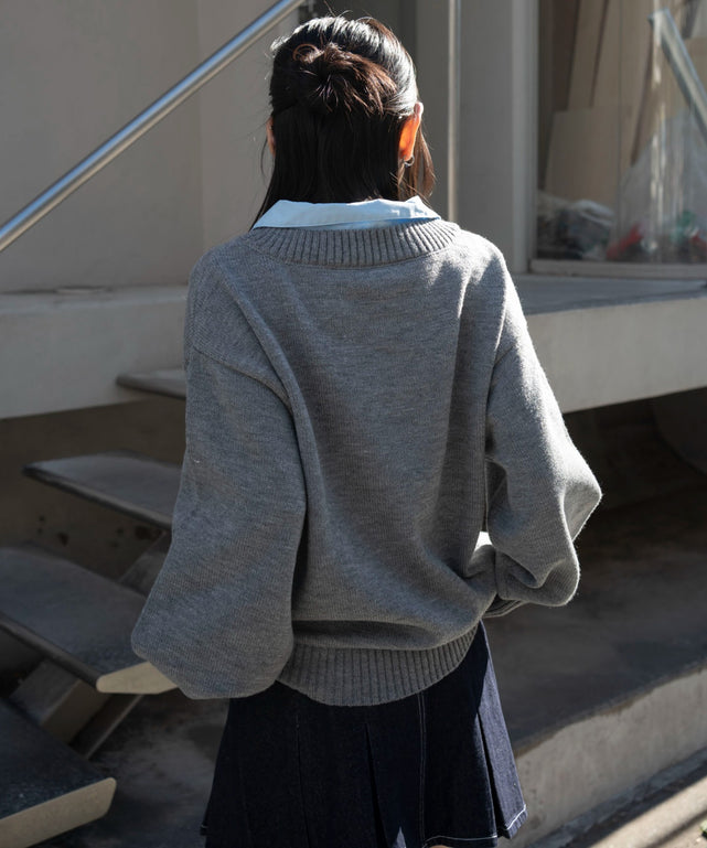 杢グレー　モデル：159cm F着用