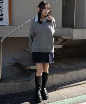 杢グレー　モデル：159cm F着用