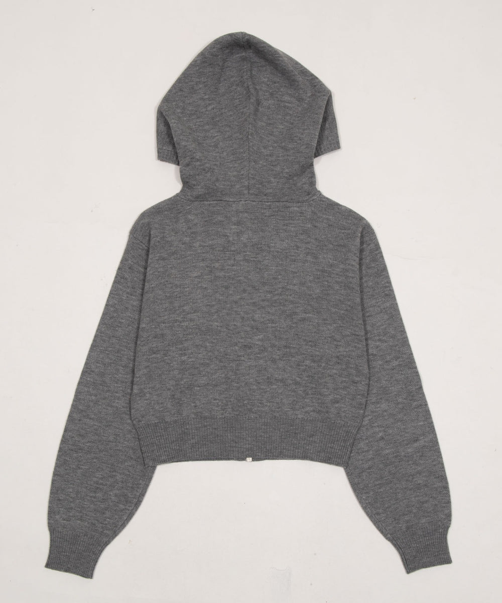 グラフィックジャガードニットZIPパーカー