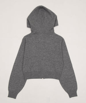 グラフィックジャガードニットZIPパーカー