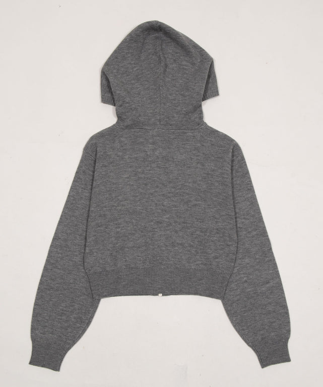 グラフィックジャガードニットZIPパーカー