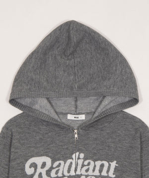 グラフィックジャガードニットZIPパーカー