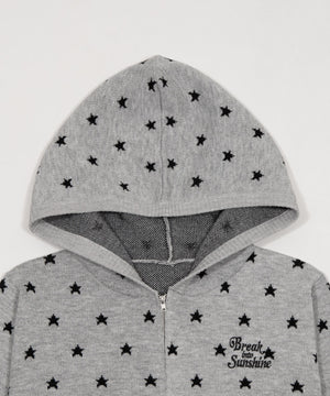 総柄ジャガードニットZIPパーカー