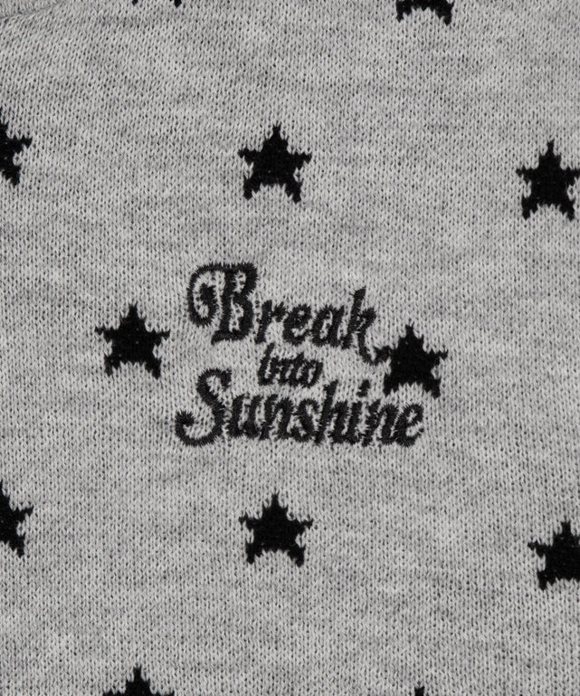 総柄ジャガードニットZIPパーカー