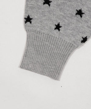 総柄ジャガードニットZIPパーカー