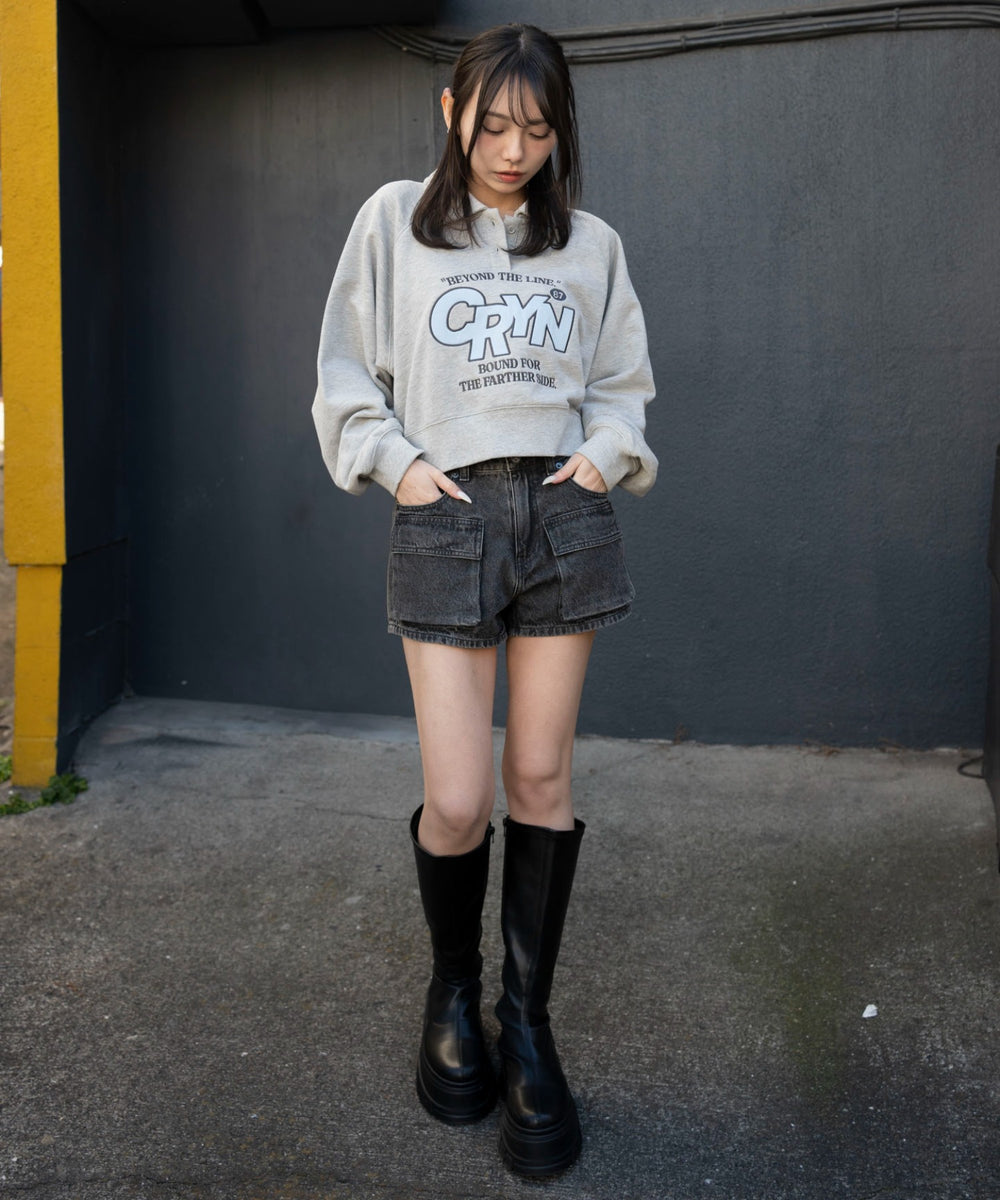 杢グレー　モデル：159cm F着用