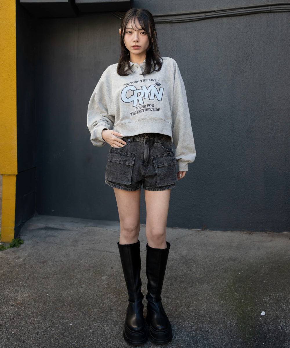 杢グレー　モデル：159cm F着用