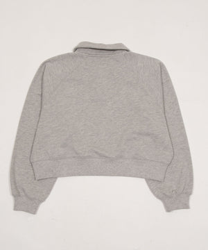 襟付きグラフィックショートスウェット