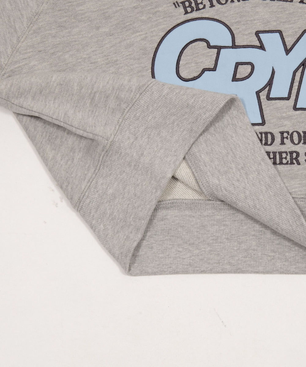 襟付きグラフィックショートスウェット