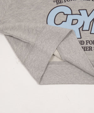 襟付きグラフィックショートスウェット