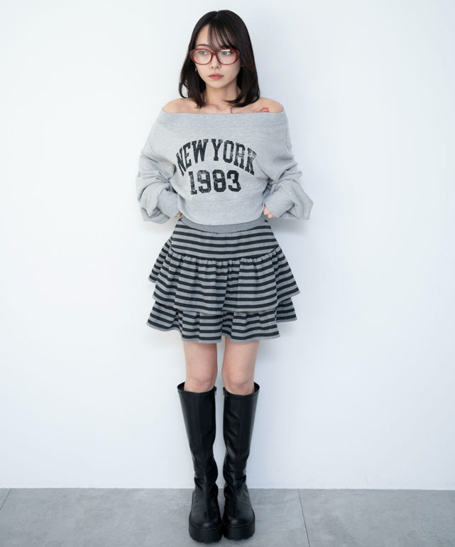 杢グレー　モデル：159cm F着用