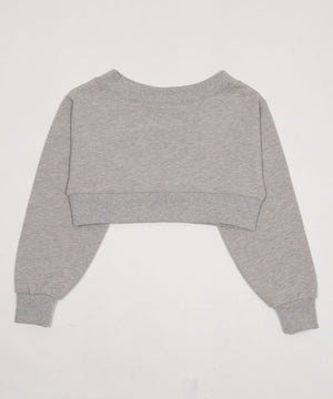 グラフィックオフショルショートスウェット