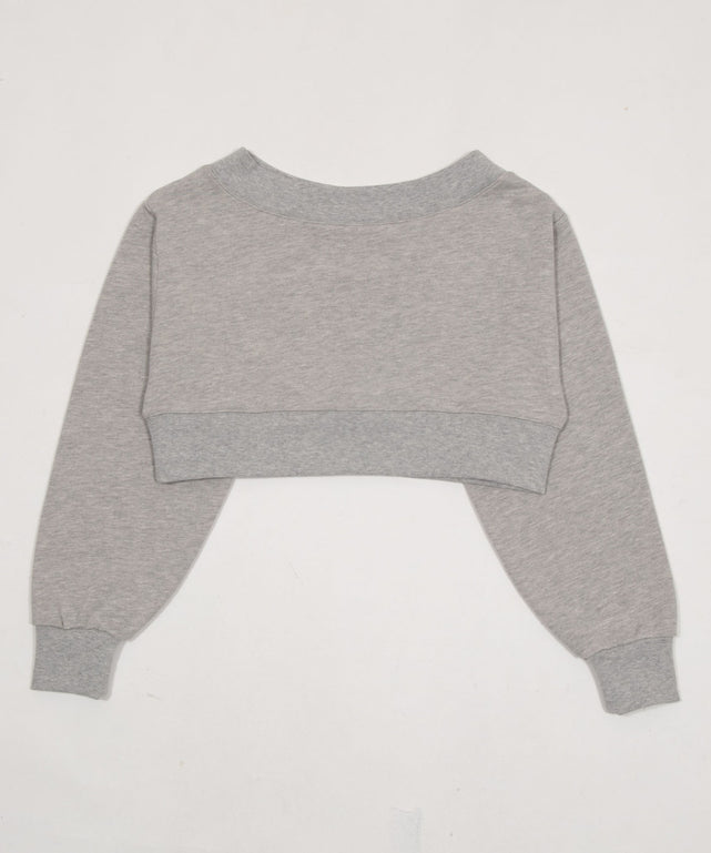 グラフィックオフショルショートスウェット