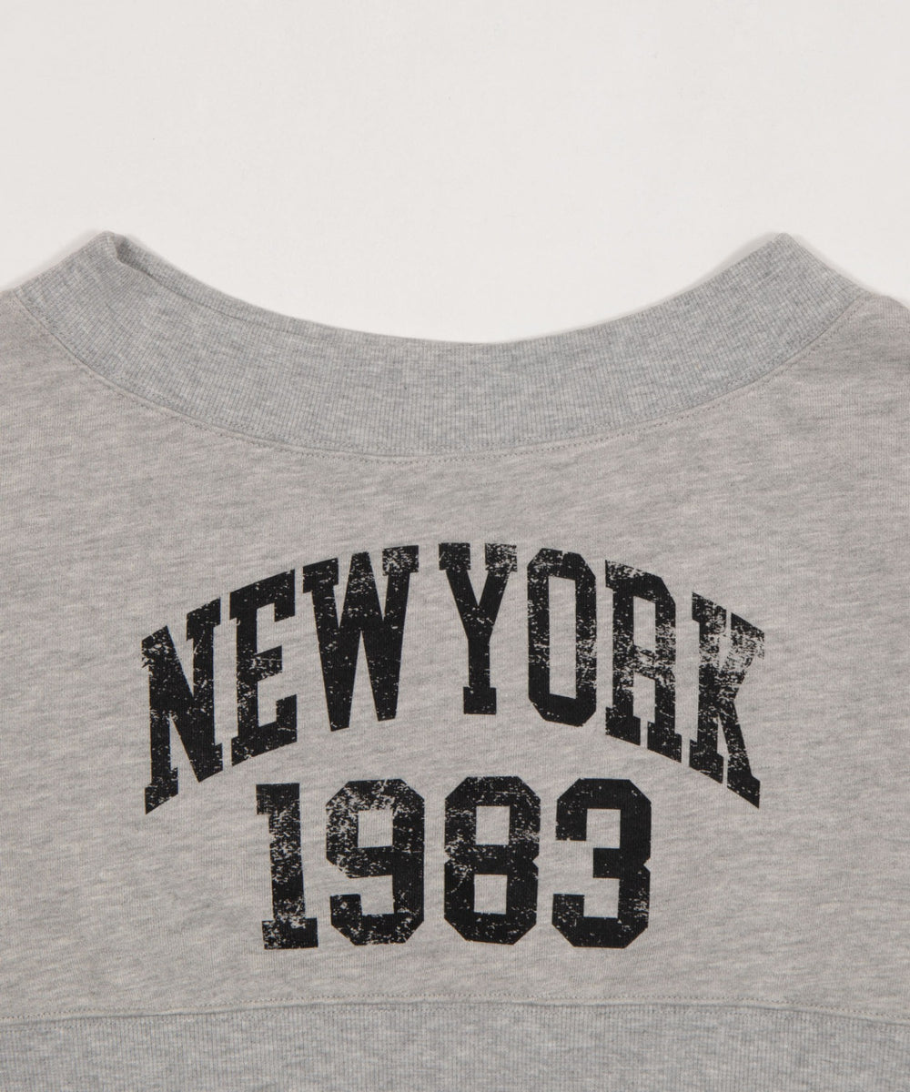 グラフィックオフショルショートスウェット