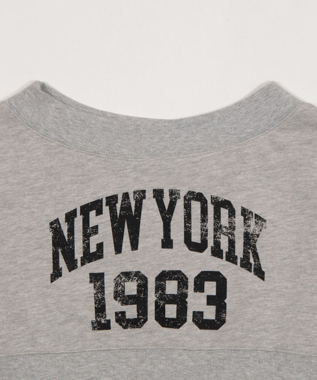 グラフィックオフショルショートスウェット