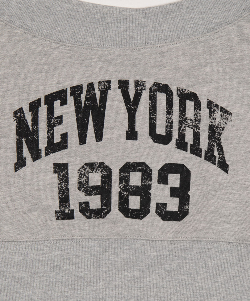 グラフィックオフショルショートスウェット