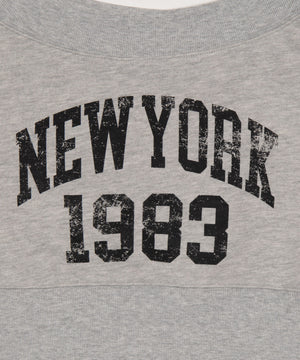 グラフィックオフショルショートスウェット