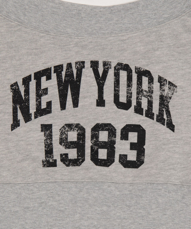 グラフィックオフショルショートスウェット