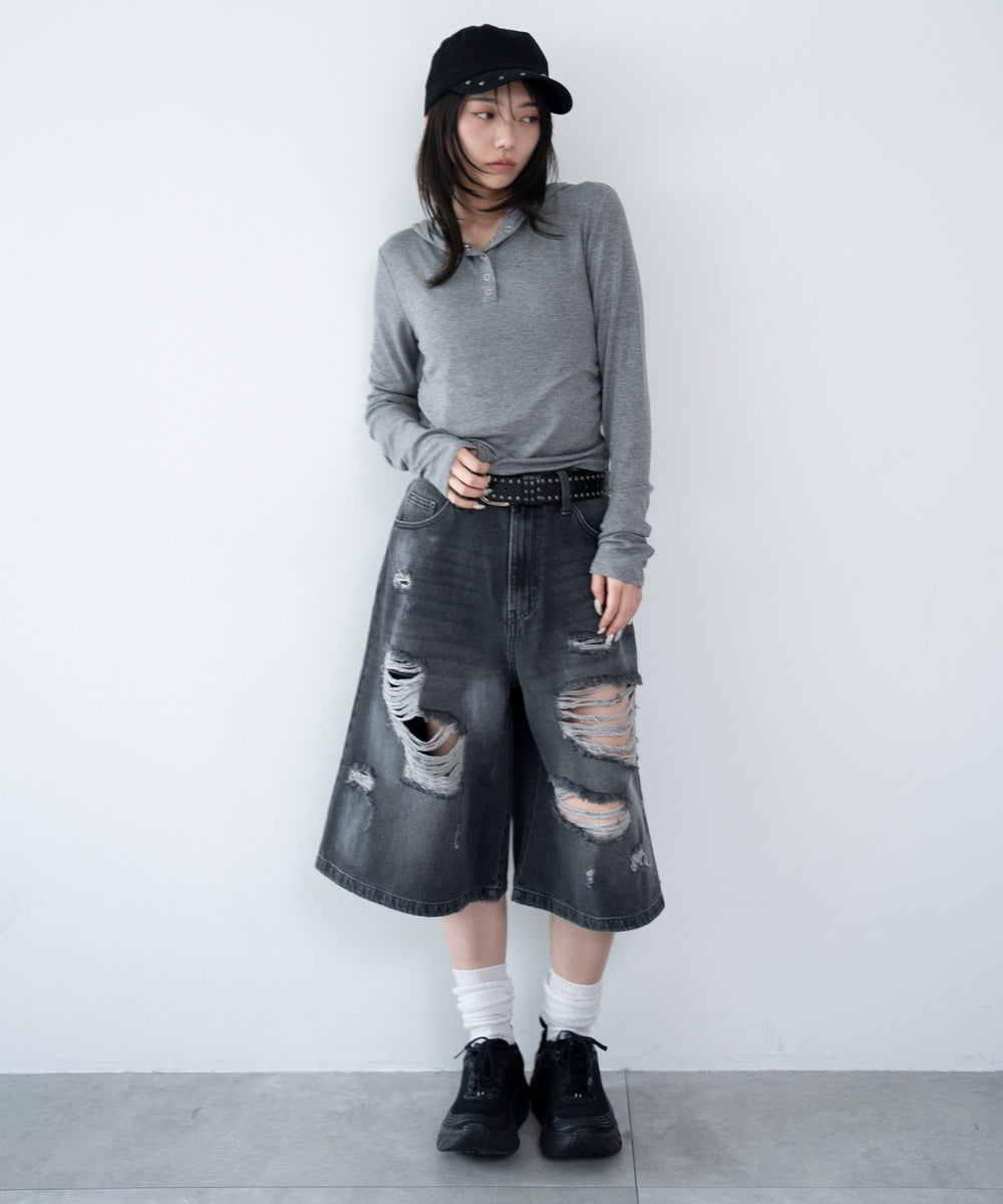 杢グレー モデル：159cm F着用