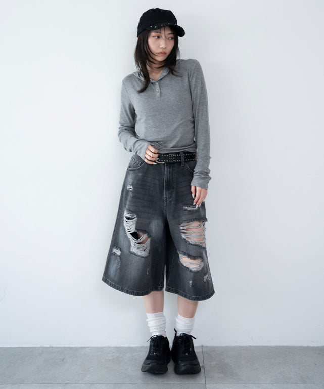 杢グレー モデル：159cm F着用