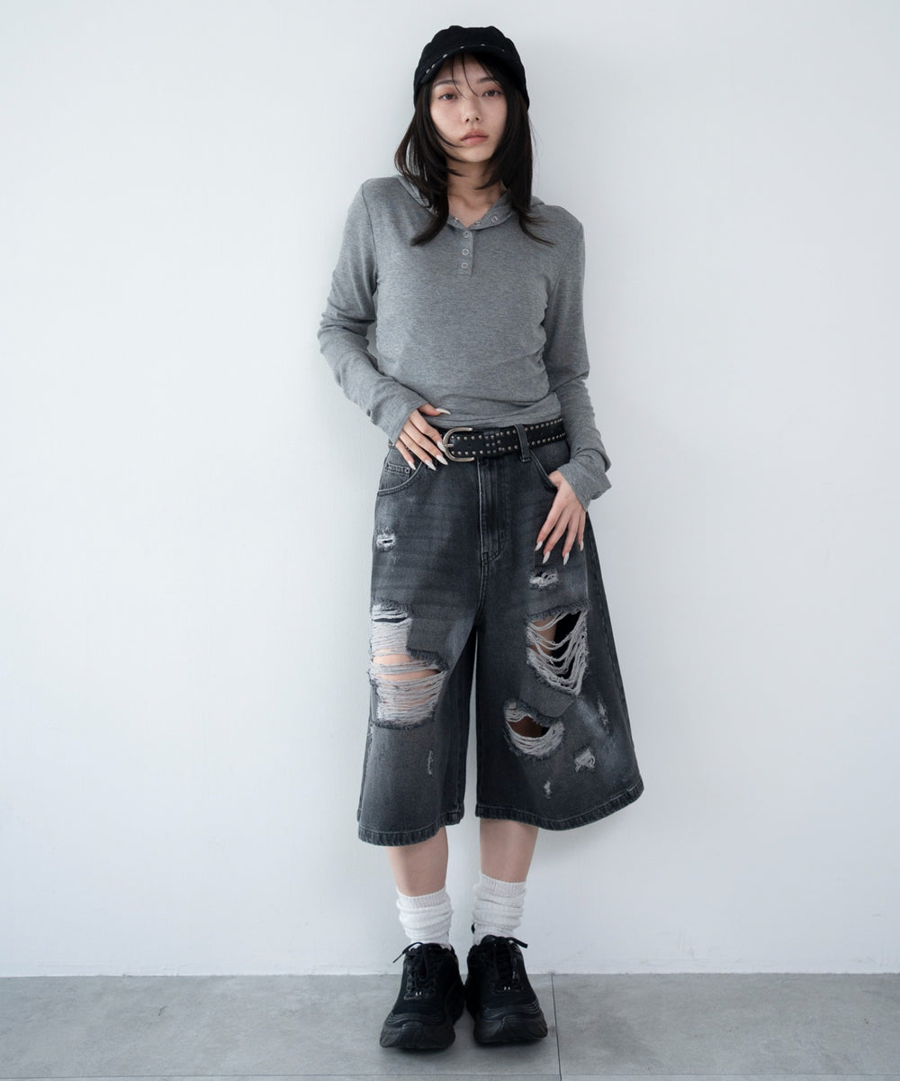 杢グレー モデル：159cm F着用