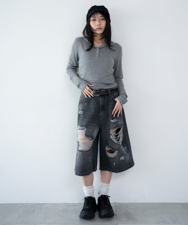 杢グレー モデル：159cm F着用