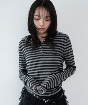 グレーボーダー モデル：159cm F着用