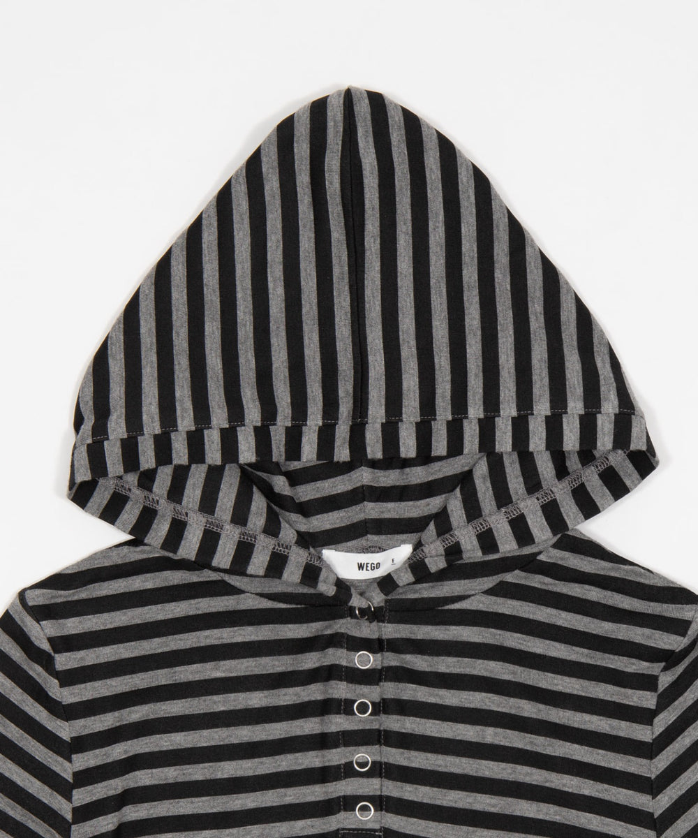 ヘンリーネックフードロンT