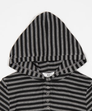 ヘンリーネックフードロンT