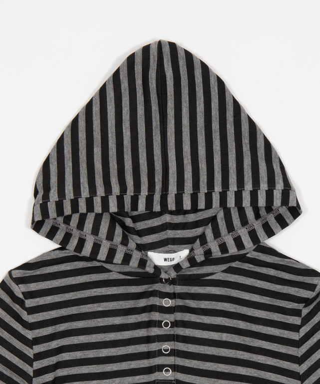 ヘンリーネックフードロンT