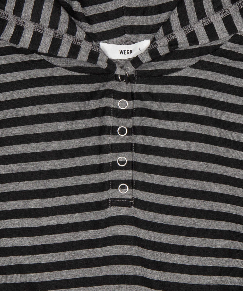 ヘンリーネックフードロンT