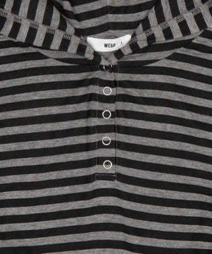 ヘンリーネックフードロンT