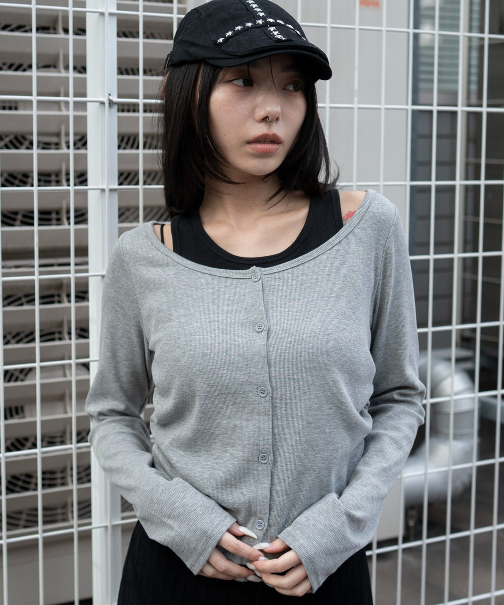 杢グレー モデル：159cm F着用