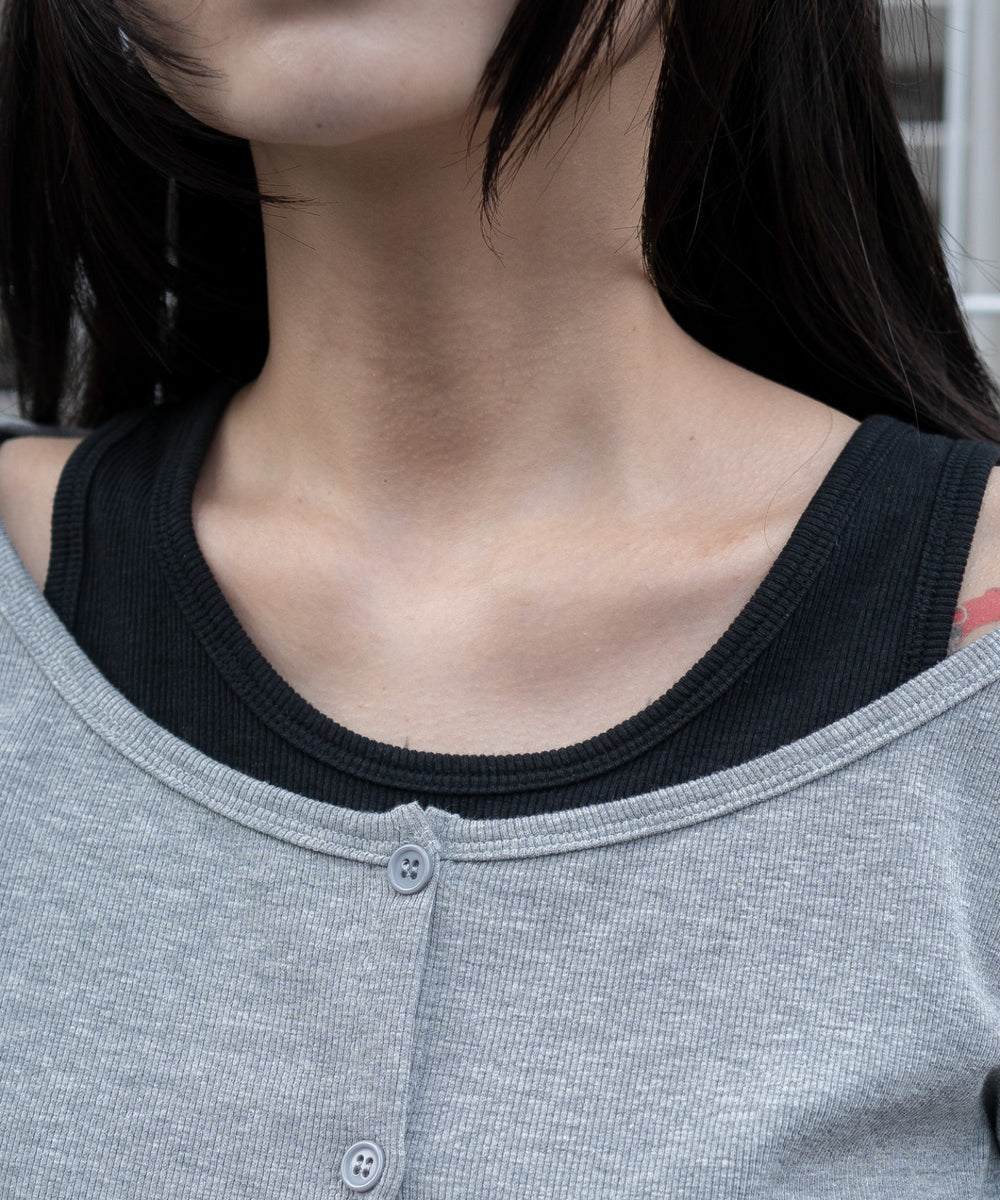 カーデドッキングレイヤードロンT