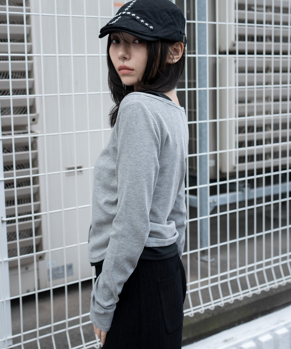 杢グレー モデル：159cm F着用