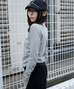 杢グレー モデル：159cm F着用