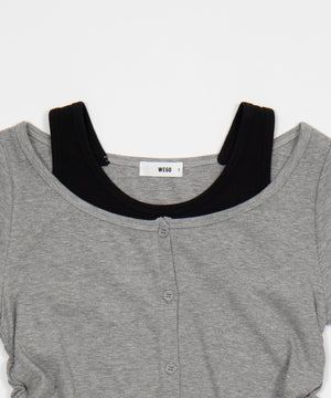 カーデドッキングレイヤードロンT