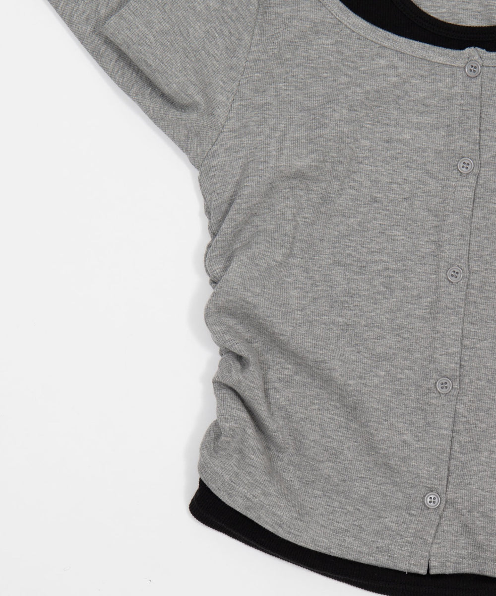 カーデドッキングレイヤードロンT