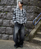 ブラックチェック1　モデル：175cm L着用